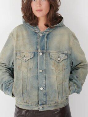 BNWT AW25 ACNE STUDIOS HOODED DENIM JACKET XS